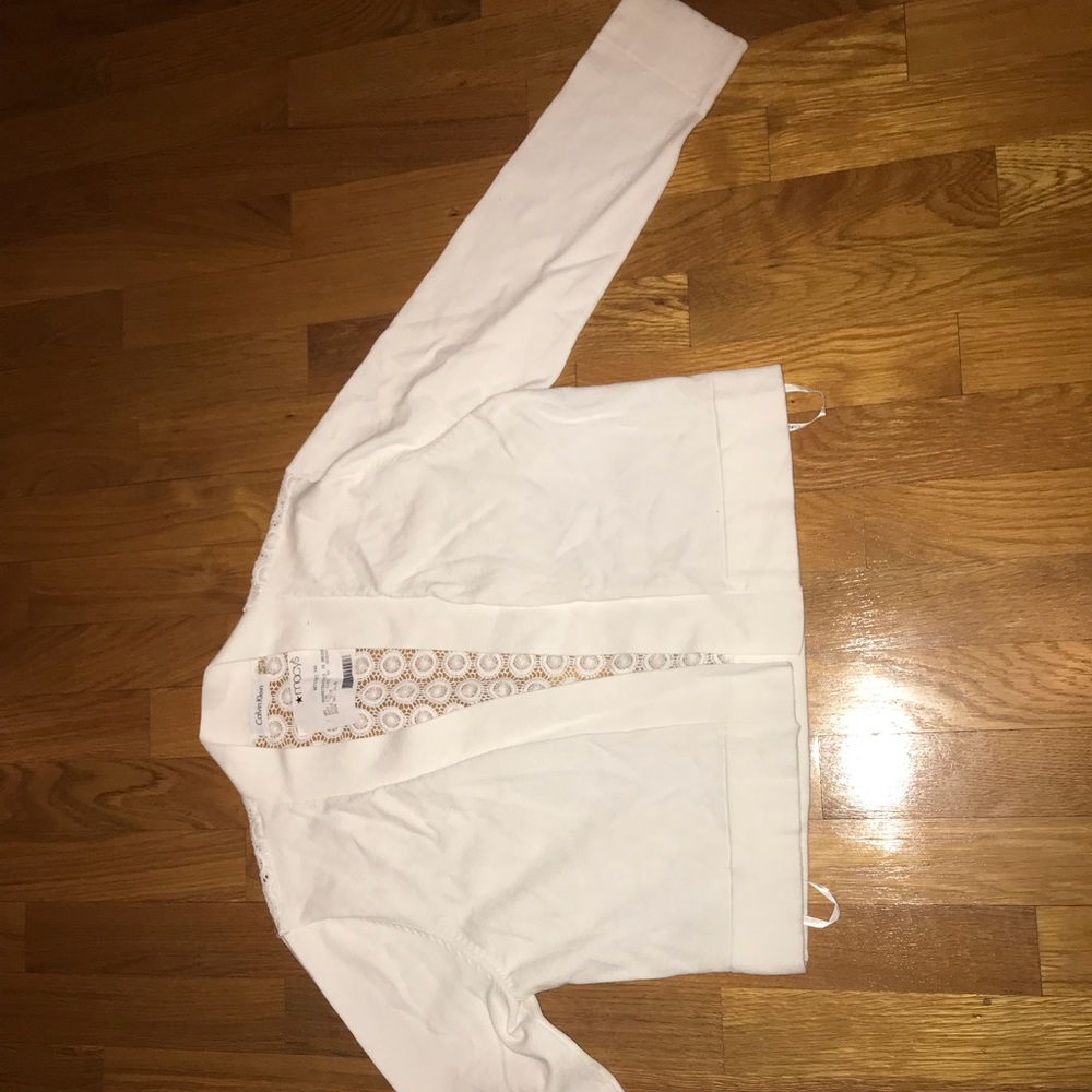White cardigan